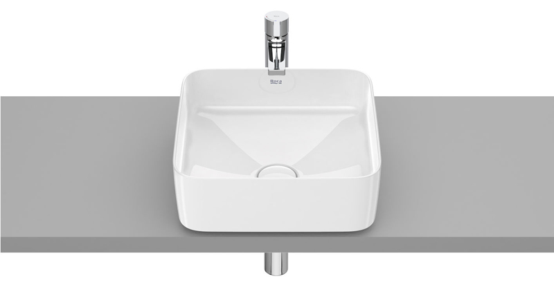 Roca Inspira Umywalka nablatowa cienkościenna Square 37x37 cm (A327532000)